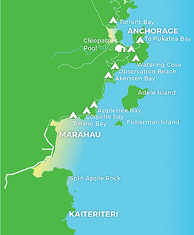 Southermn Abel Tasman Map
