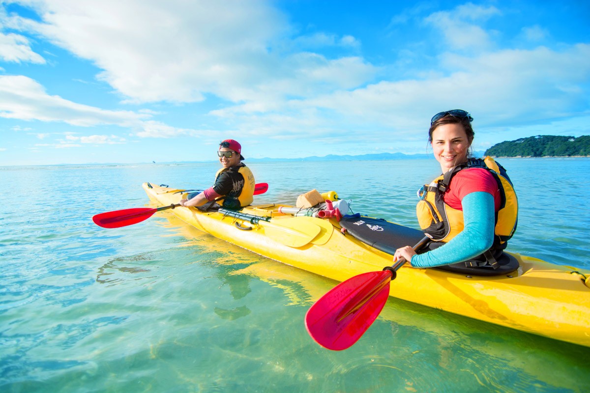Abel Tasman kayak guides - guided kayak tours - NMIT Adventure Tourism